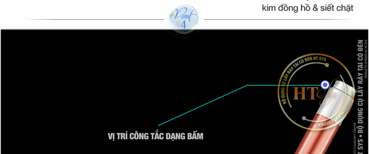 bộ dụng cụ lấy ráy tai - ngoáy tai ht sys flashlight earpick 32