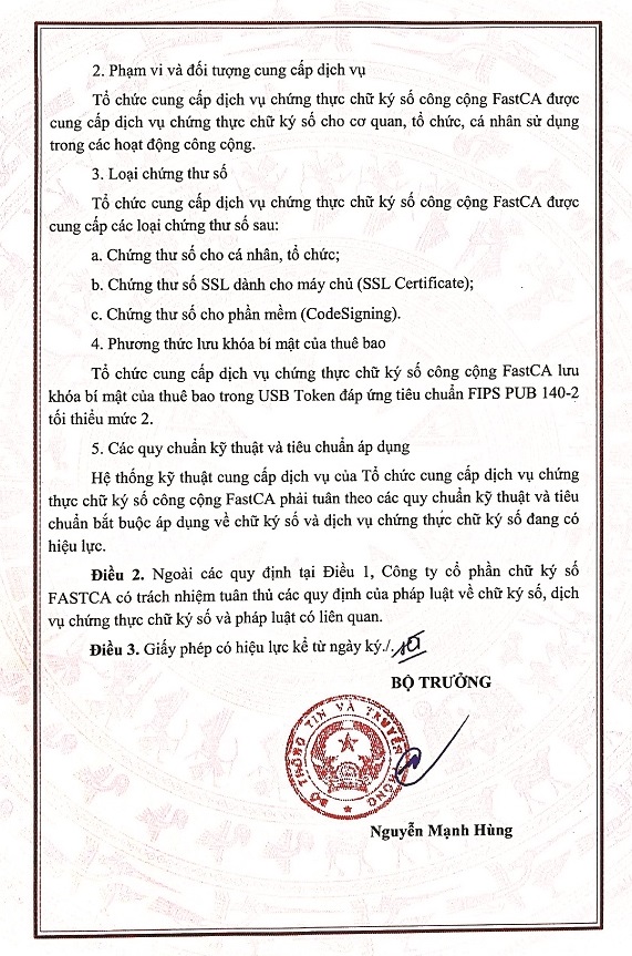 Chữ ký số FastCA - BNQ Global