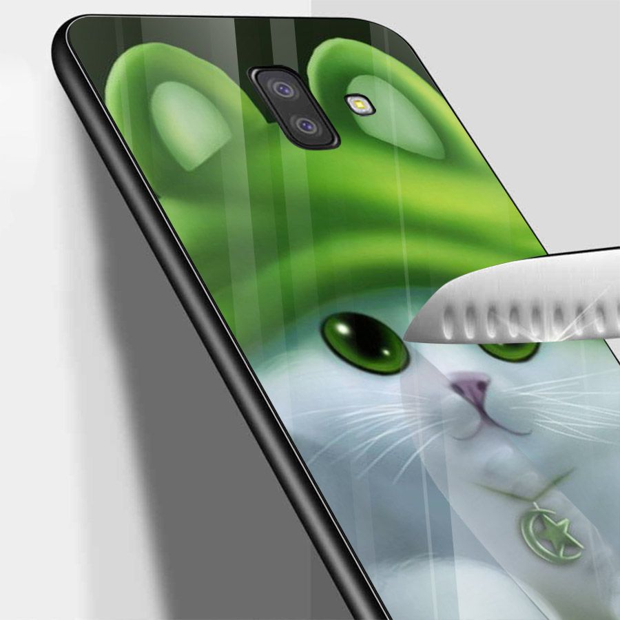 Ốp kính cường lực cho điện thoại Samsung Galaxy J6 - dễ thương muốn xỉu MS CUTE023