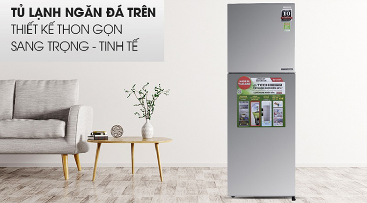 Tủ lạnh Sharp Inverter 224 lít SJ-X251E-SL