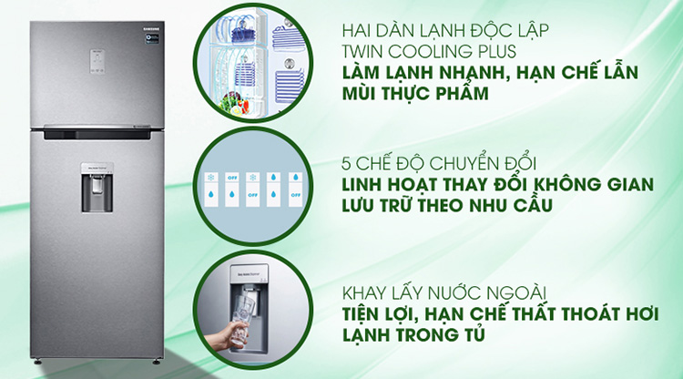 Tủ Lạnh Inverter Samsung RT46K6836SL/SV (439L) - Bạc - Hàng chính hãng