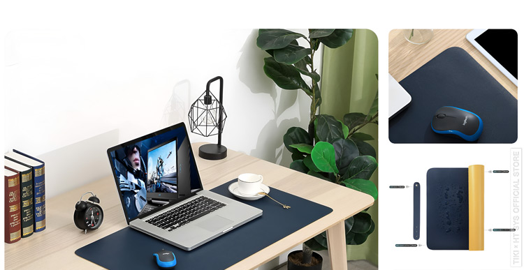 Tấm Lót chuột HT SYS PU - Chống nhăn, chống bụi - Thiết kế 2 mặt tiện lợi