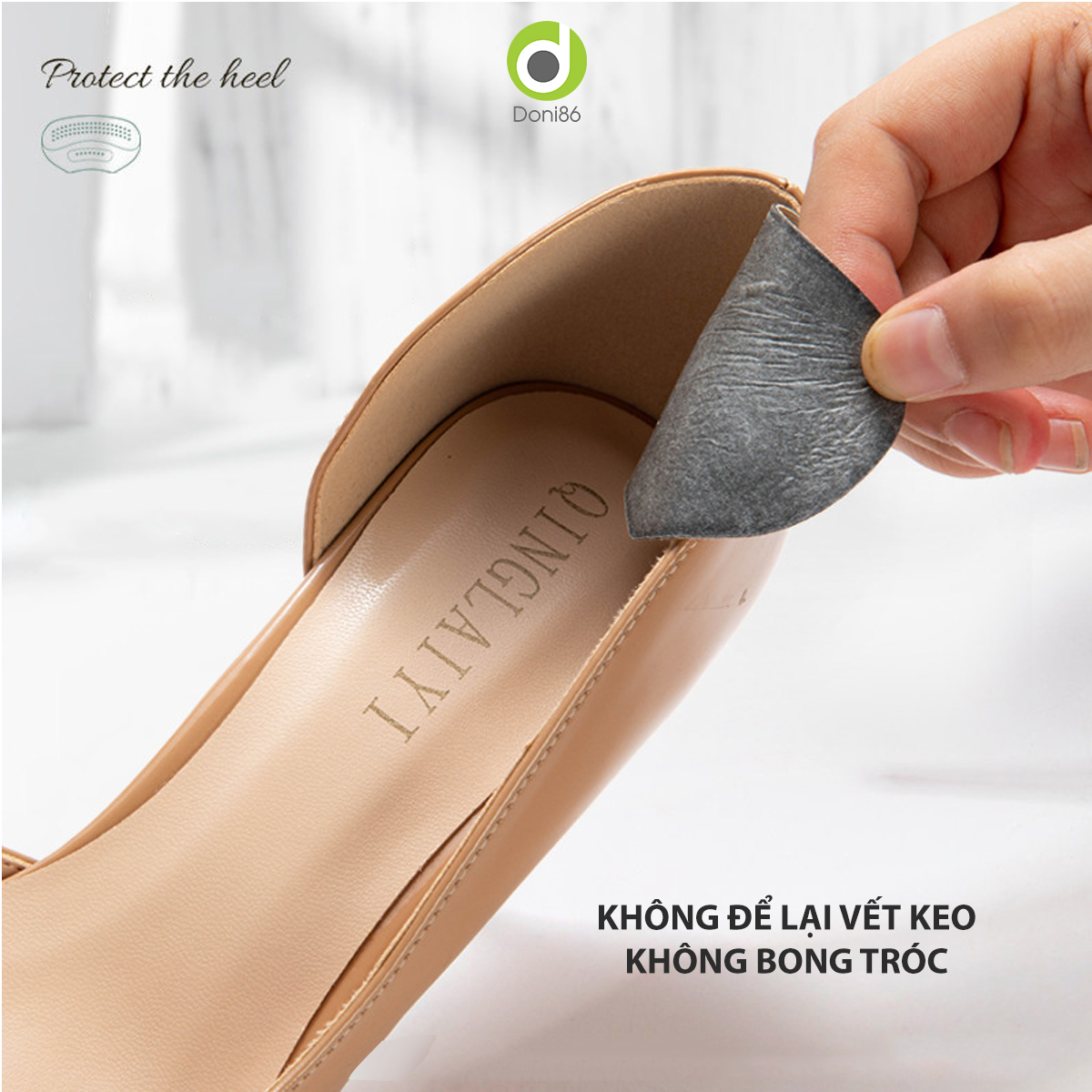 2 cặp lót giày giảm size cho giày bị rộng, giúp êm chân, chống đau gót sau hiệu quả - Doni - DOPK198