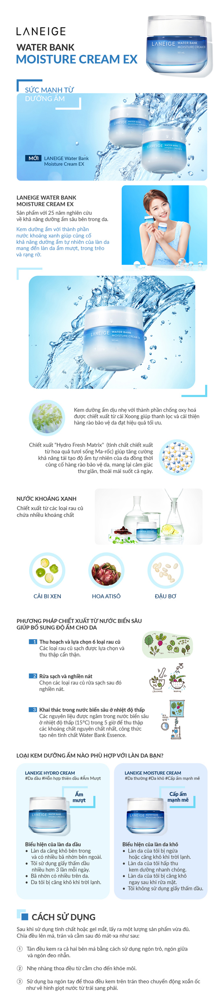 Kem dưỡng Laneige Water Bank Moisture Cream EX 50ml