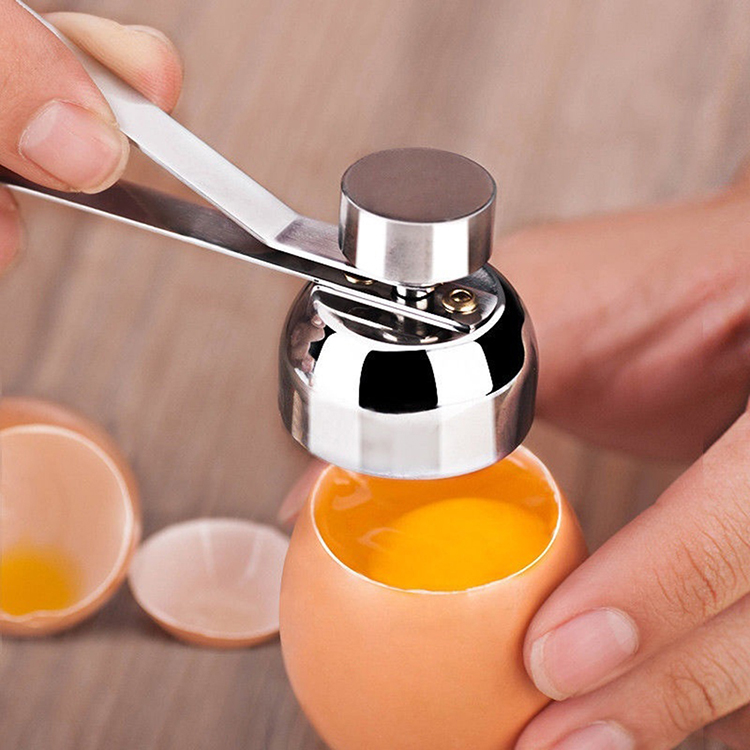 Portable Stainless Steel Shell Opener Boiled Raw Egg Topper Cutter Cracker Remover Separator Kitchenware Supplier Tool