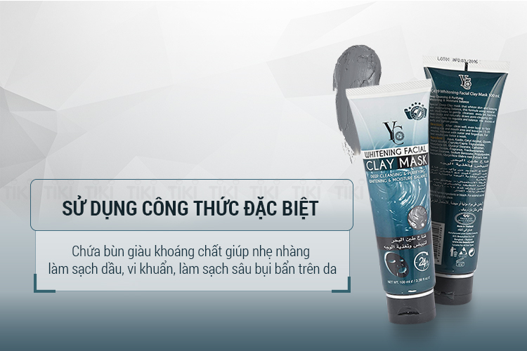Mặt Nạ Bùn Khoáng Dưỡng Trắng Da Whitening Facial Clay Mask YC 439 (100ml)