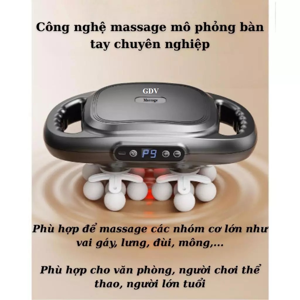 [Tặng củ sạc + cáp sạc] Máy Massage Toàn Thân Cầm Tay , Máy Mát Xa Đấm Lưng, Chân, Tay, Vai, Cổ 12 Đầu, 16 Đầu, 20 Đầu, 22 Đầu GDV - Hàng Chính Hãng