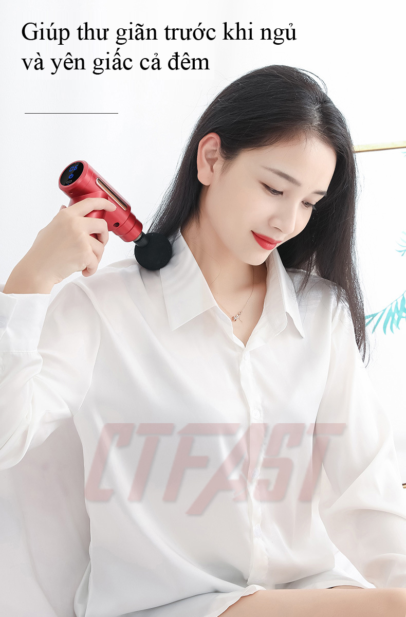 máy massage mini cầm tay ctfast-720 mát xa 6 cấp độ 8