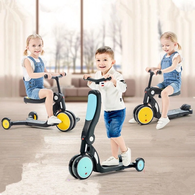 Xe scooter là một dòng xe cho phép bạn chuyển đổi cũng giúp bạn lắp thành một chiếc xe chòi chân hay xe đạp nhỏ