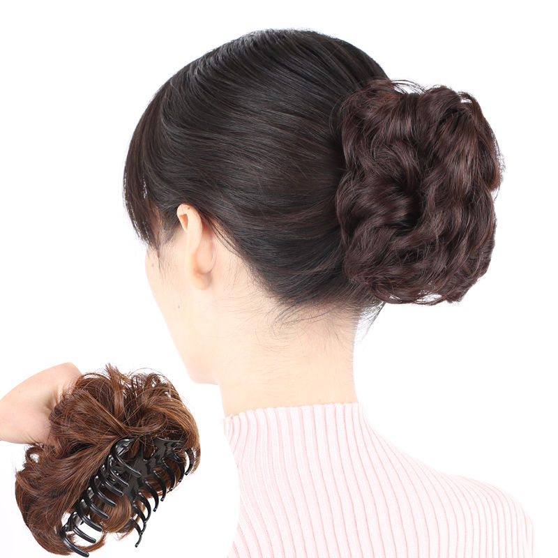 Tóc giả búi kẹp ngoạm B06 FREESHIP búi ngoạm xoăn rối, búi kẹp tóc giả