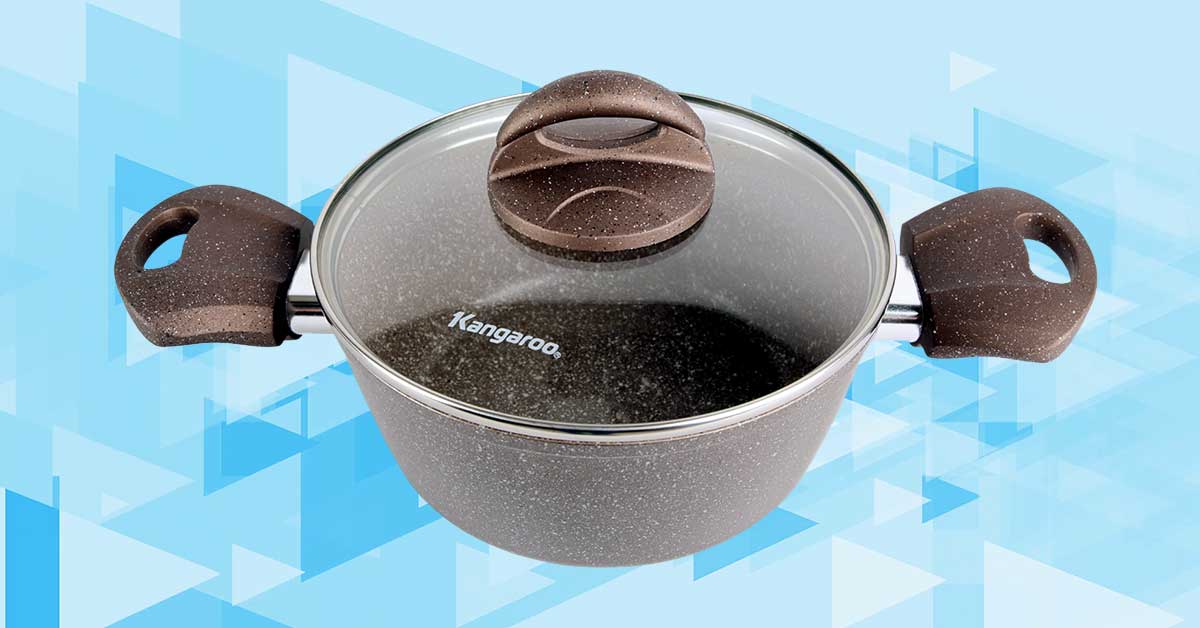 Bộ Nồi Chảo Nhôm Vung Kính Kangaroo KG992M