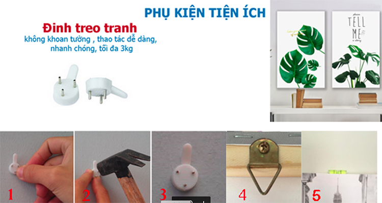 Tranh Canvas Trang Trí Phòng Khách, Phòng Ngủ Tặng Kèm Đinh Treo Tranh Chuyên Dụng - Khung Hình Phạm Gia PG2