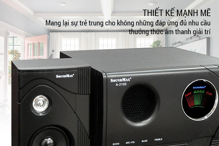 Loa Vi Tính SoundMax A-2100/2.1 60W - Hàng Chính Hãng