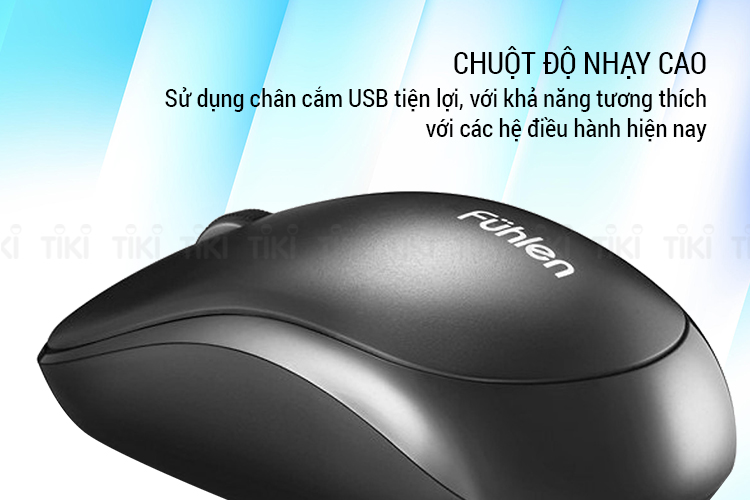 Bộ Bàn Phím Và Chuột Không Dây Fuhlen A120G - Hàng chính hãng