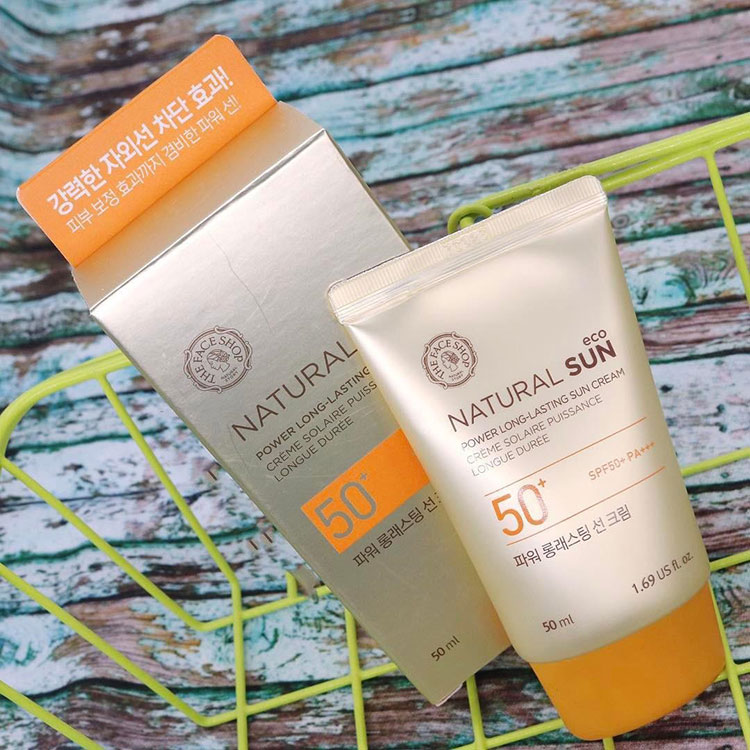 Kem Chống Nắng The Face Shop Natural Sun Eco Power Long Lasting Sun Cream SPF50+ PA+++