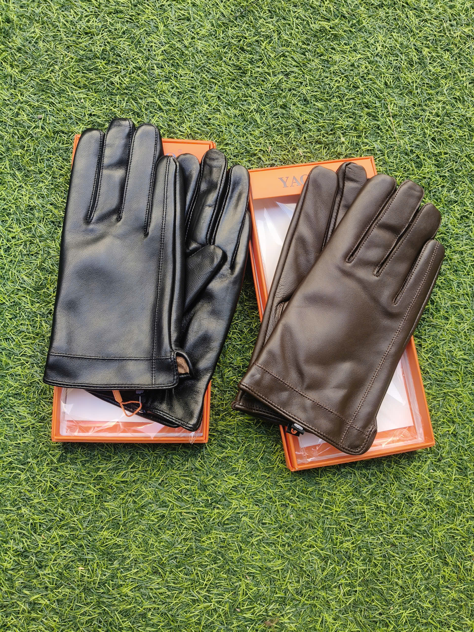 Bao tay da nam BHY8717 Găng tay nam da cừu. thoải mái lái xe, Lót lông giữ ấm