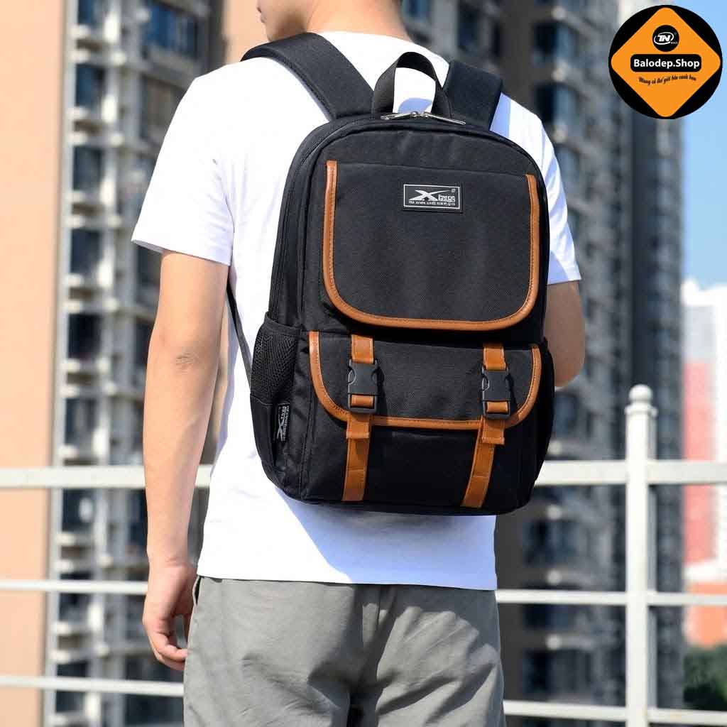 Balo Học Sinh Thời Trang Xbags Clever Màu Đen Cao Cấp, Siêu Nhẹ, Cá Tính, Đựng Được Laptop 14 Inch XB3105!
