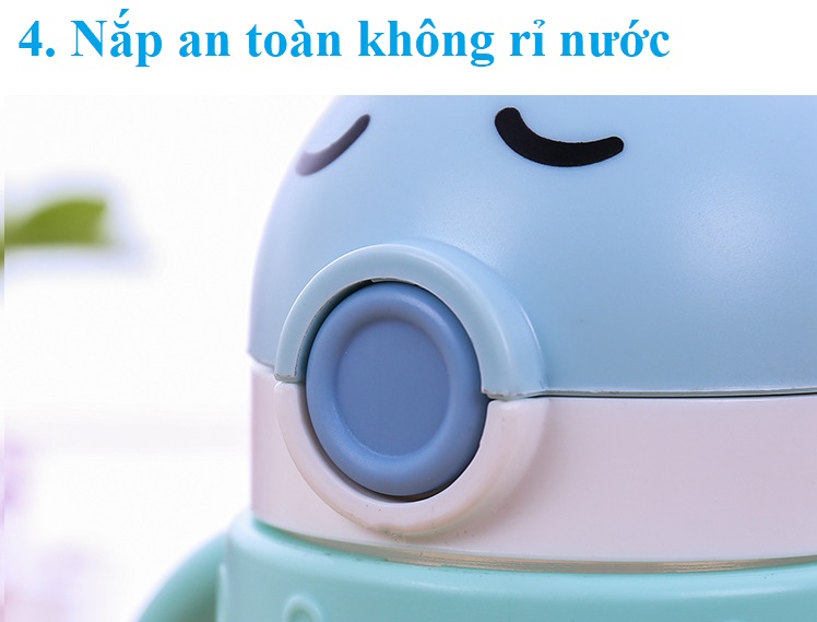 Bình Tập Uống, Bình Nước Chống Rỉ Nước Ống Hút Mềm Cho Bé Gái 9