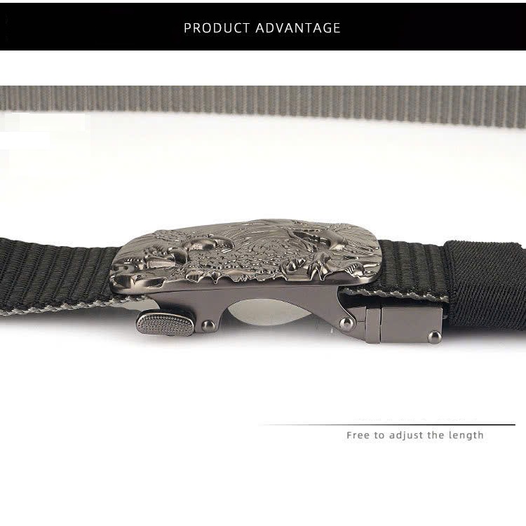 Dây nịt thắt lưng nam mẫu NEW siêu chất dây dù cao cấp khóa đúc đặc tự động tiện lợi xoay 360 độ ENB009