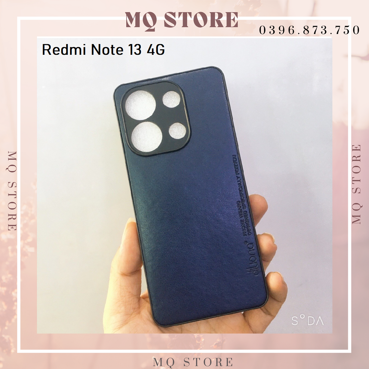 Ốp lưng cho Xiaomi Redmi Note 13 4G dẻo vân da thể thao bảo vệ camera ( hàng chính hãng)