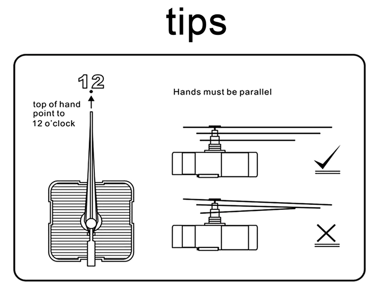 Clock Movement Useful DIY Tool with White Hands Drop Shipping
