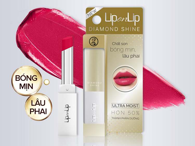 Son Nhũ Trang Điểm Dưỡng Tối Ưu Lip On Lip Diamond Shine 2.2g