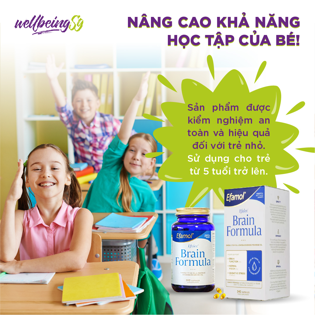 Viên Uống Bổ Sung Dầu Cá DHA, EPA, Efamol Efalex Tăng Cường Trí Nhớ, Hỗ Trợ Trí Não, Tim Mạch, Thị Lực