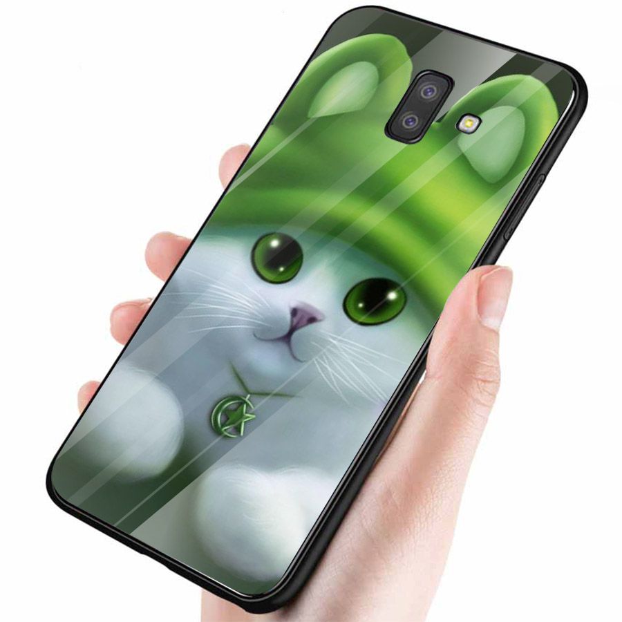 Ốp kính cường lực cho điện thoại Samsung Galaxy J6 - dễ thương muốn xỉu MS CUTE023