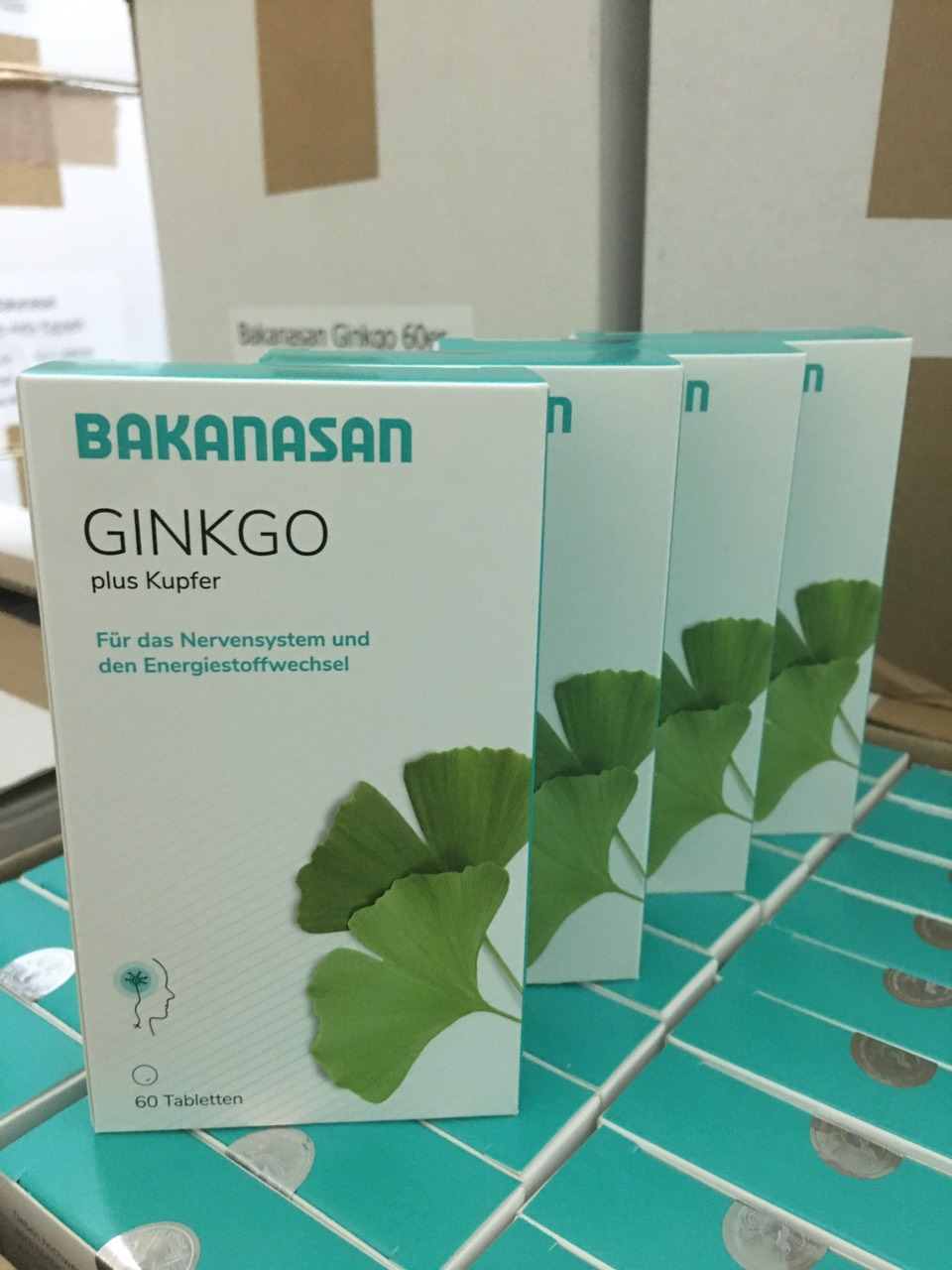 Viên uống tăng cường tuần hoàn não Bakanasan Ginkgo Hộp 60 viên, nhập khẩu độc quyền tại Đức 1