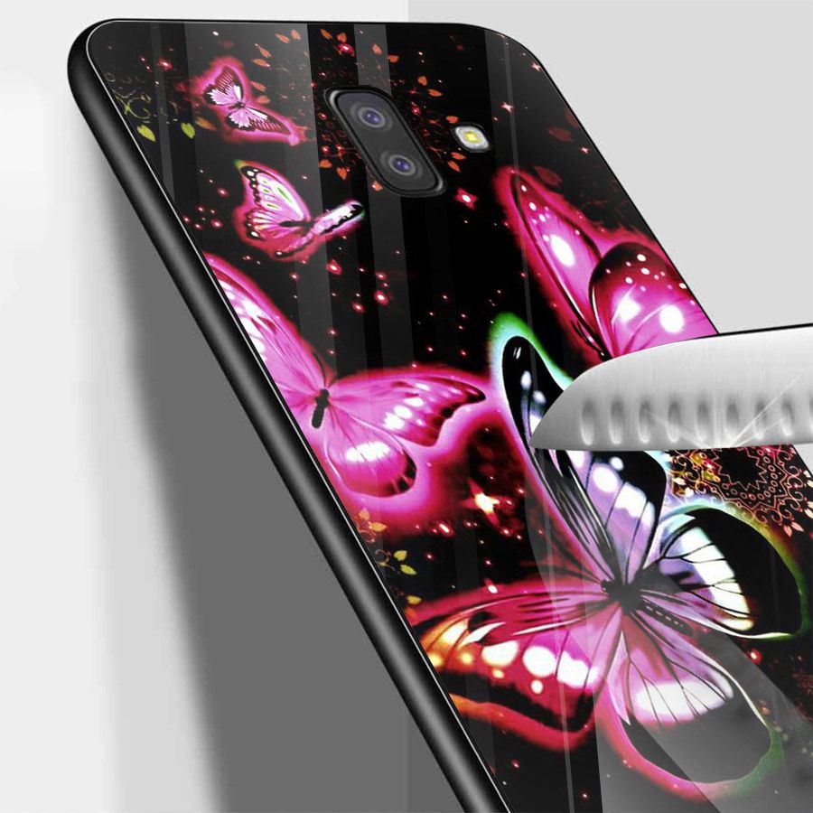 Ốp kính cường lực cho điện thoại Samsung Galaxy J4 - J6 - J6 PLUS - J6 PRIME - J8 - bướm đẹp MS ANH042