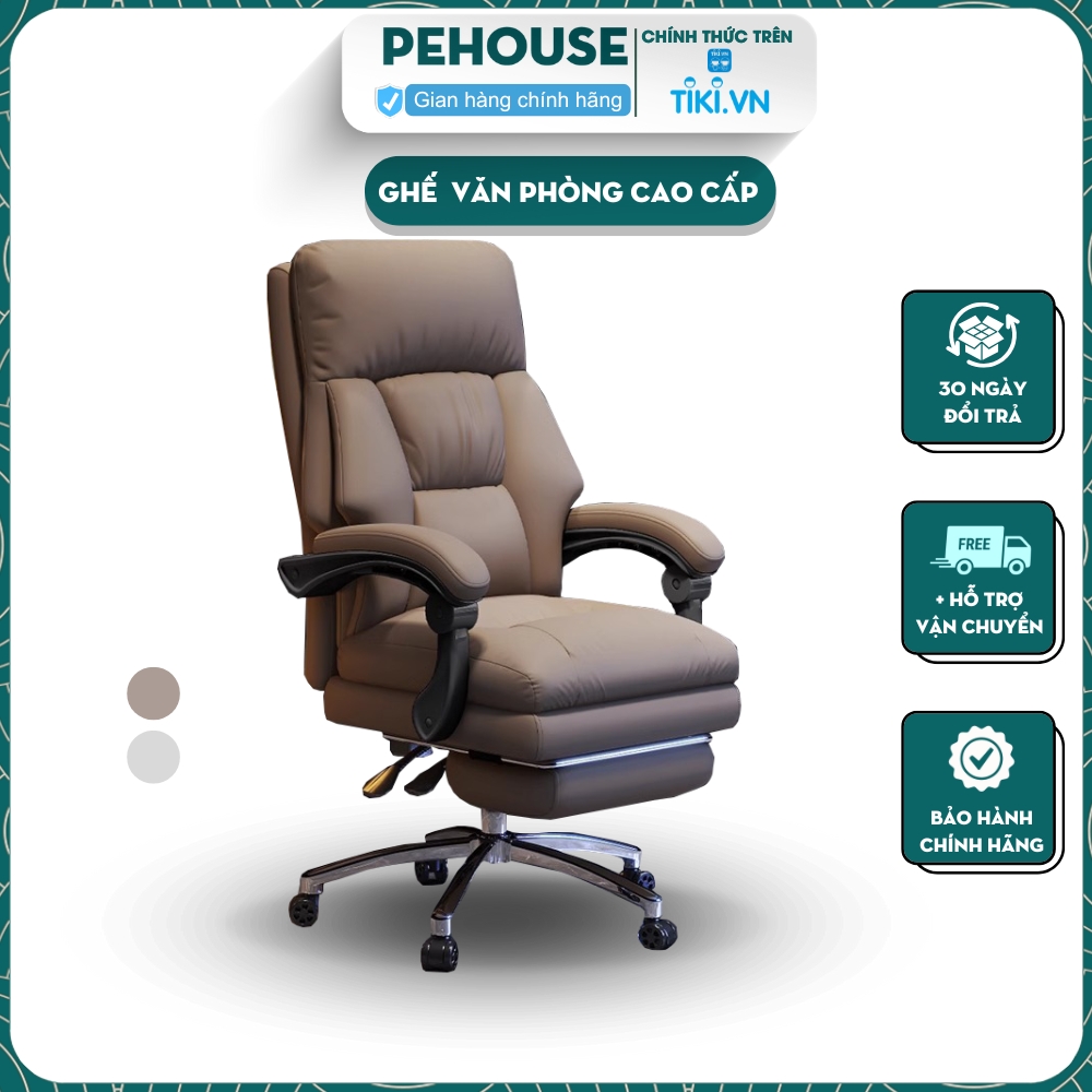Ghế Xoay Văn Phòng Công Thái Học Pehouse Làm Việc Và Học Tập Thư Giãn Có Gác Chân - Hàng Chính Hãng