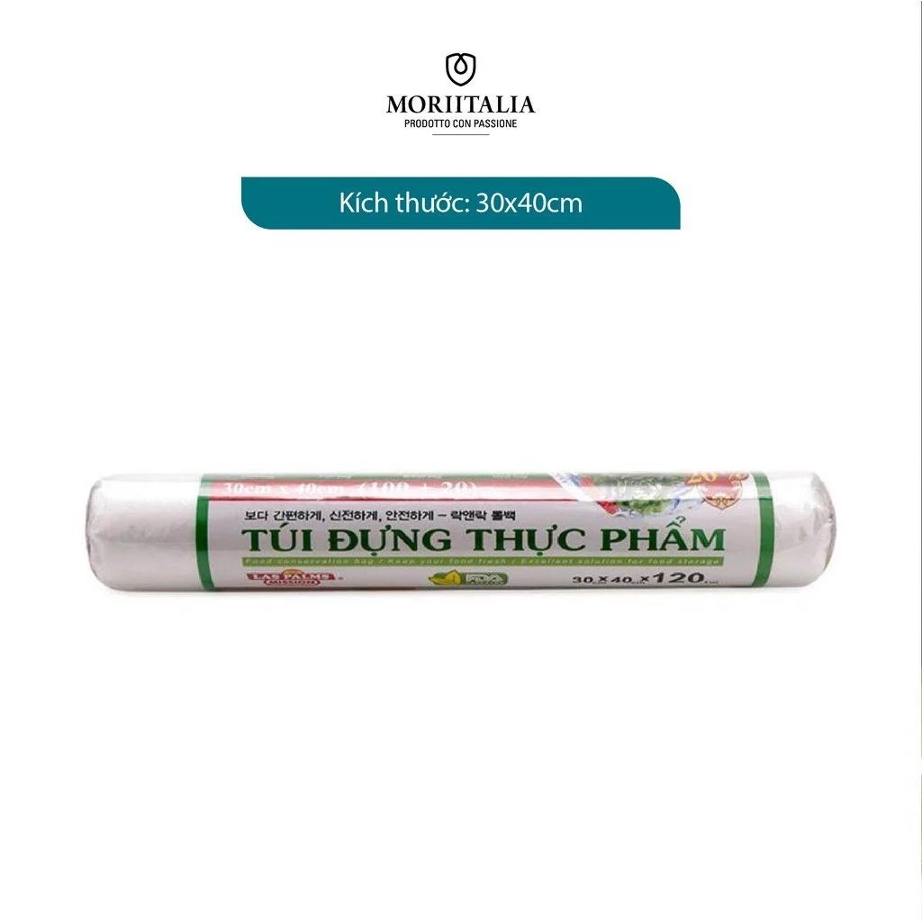 Túi đựng thực phẩm Laspalm tự hủy an toàn tiện lợi TDTP30006842, TDTP40006828, TDTP20006835, DTP40006811 (120 túi/cuộn) nhiều size