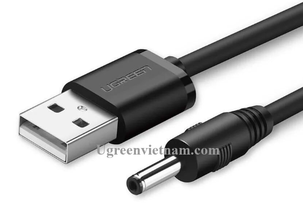 Dây cấp nguồn usb 2.0 sang đầu cái 3.5mm Ugreen 376CN10376GK Hàng chính hãng