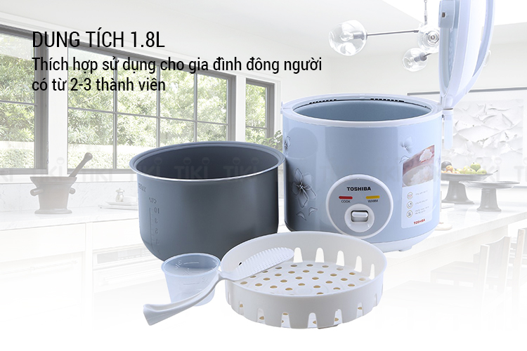 Nồi Cơm Nắp Gài Toshiba RC-18JFM(H)VN (1.8L) - Hàng chính hãng