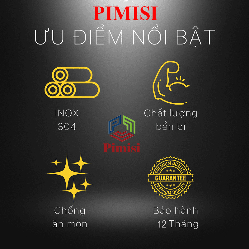 Dây Sen Tắm Của Vòi Tắm Hoa Sen Nóng Lạnh Pimisi Cao Cấp Bằng Inox 304 Với Đầu Dây Làm Từ Đồng Phù hợp Mọi Bát Sen Tắm Và Củ Vòi Sen, Dài 150 cm Chống Xoắn - Chịu Áp - Chịu Nhiệt - Mạ Xi Sáng Bóng - Ống Mềm, Cho Cả Vòi Xịt Nhà Vệ Sinh | Hàng Chính Hãng