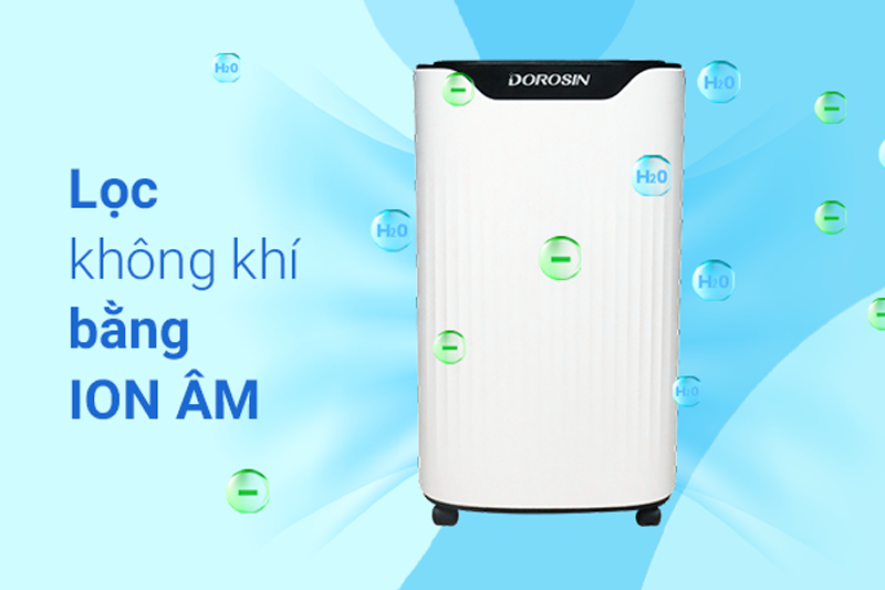 Máy hút ẩm gia dụng chính hãng Dorosin Airko 614 hàng chính hãng (15-35m2)/Công suất hút ẩm 14 lít /ngày - Cảm biến điện tử thông minh - Độ ồn thấp