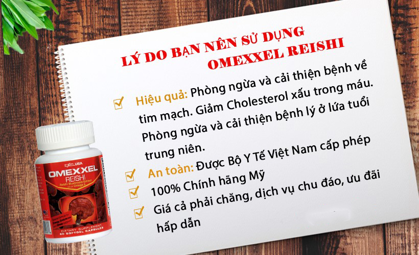 Thực phẩm chức năng Viên Uống Nấm Linh Chi Omexxel Reishi ( Lọ 60 Viên) - Chính Hãng Hoa Kỳ 3