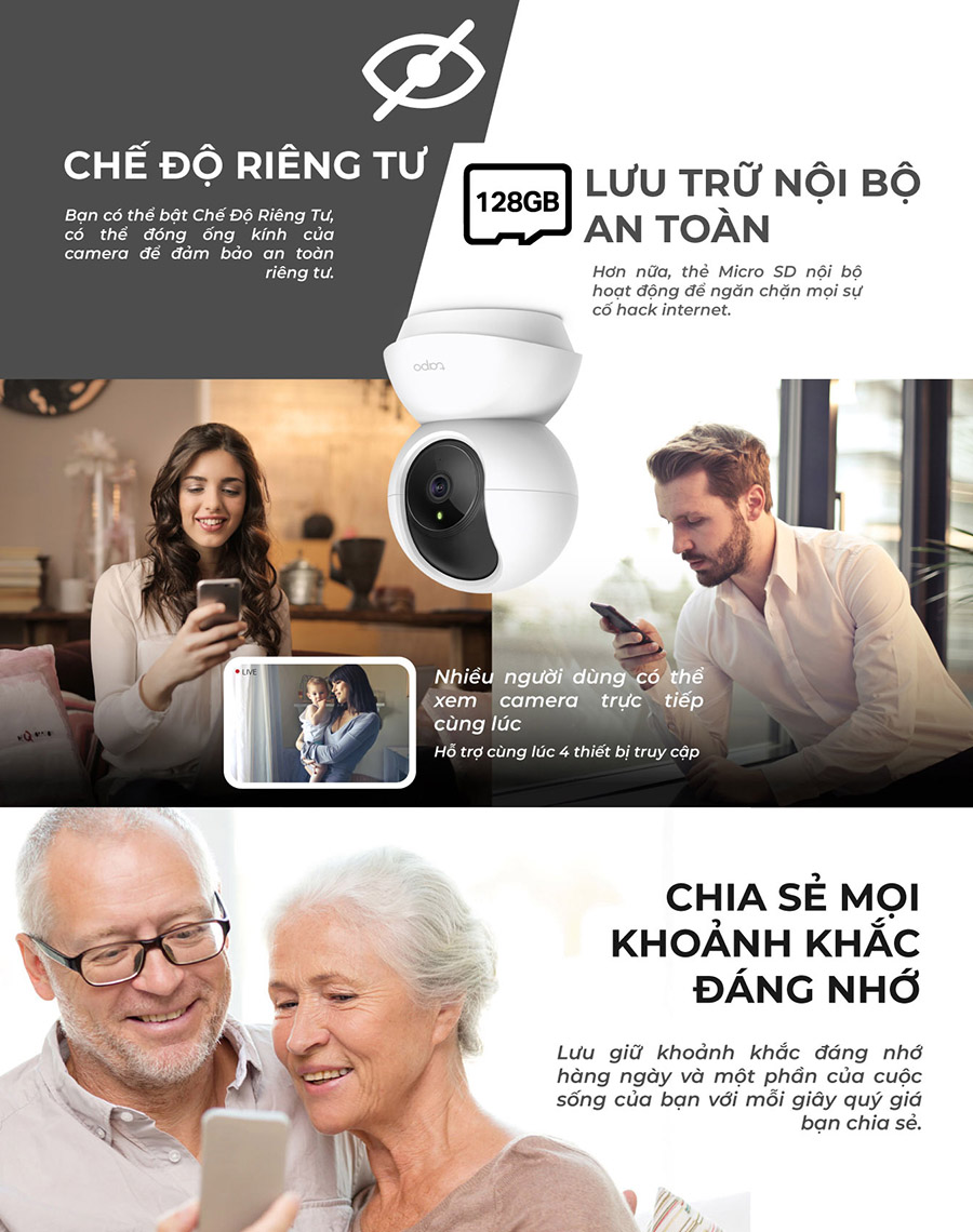Camera IP Wifi TP-Link Tapo C200 Full HD 1080P Giám sát An Ninh - Hàng Chính Hãng