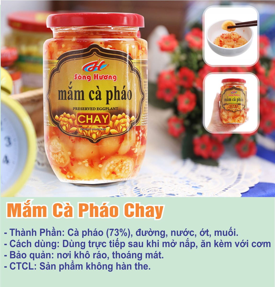 combo 1 hũ mắm cà pháo chay 390g + 1 hũ mắm thái chay 430g + hũ kim chi 2