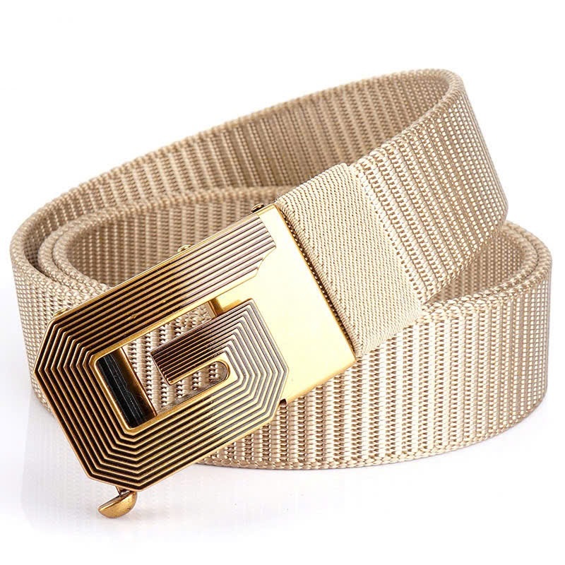 Thắt lưng nam dây dù cao cấp khóa tự động đúc đặc thiết kế nam tính - Mặt thiết kế lịch lãm TKV08