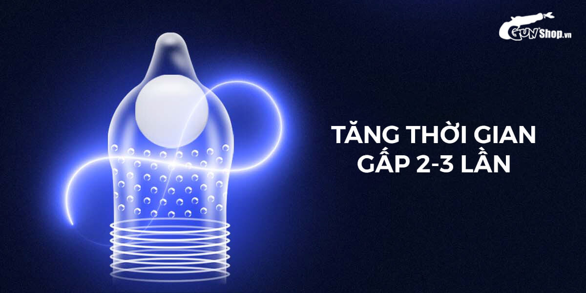 [Hộp 5 cái] Bao cao su Shell Love Bead - Gân nổi, kéo dài thời gian, bi tăng 1.5cm 