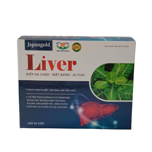 Viên uống bổ gan LIVER - Diệp hạ châu, mật nhân, actiso - giúp thanh nhiệt, mát gan, giải độc gan - Hộp 60 viên 1