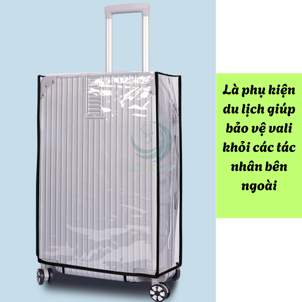 Áo Bọc Vali Trong Suốt Cao Cấp -Áo Trùm Bảo Vệ Vali Chống Trầy Xước -Cover Bảo Vệ Vali Chống Nước 18–30 Inch -Áo Bọc Vali Co Giãn Chống Bụi Bẩn
