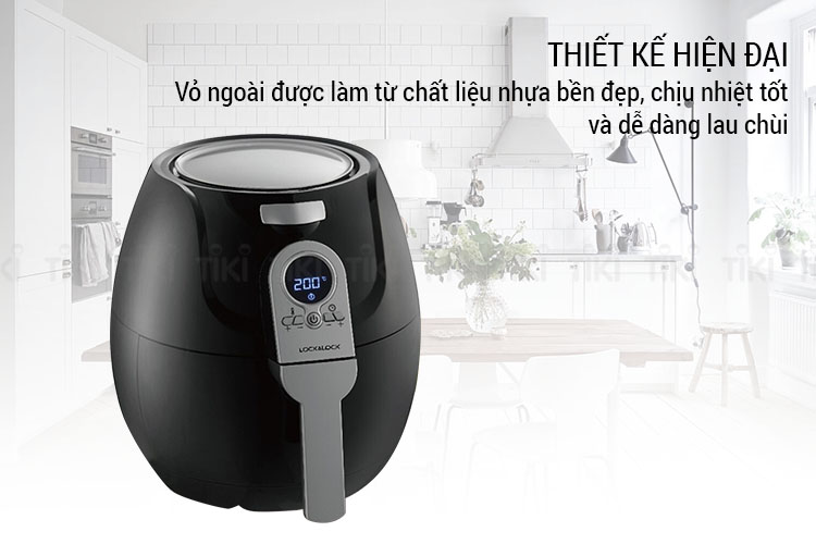 Nồi Chiên Không Dầu LOCK & LOCK ECF-301R - (3.2L) - Đen