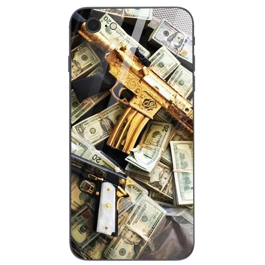 Ốp điện thoại kính cường lực cho máy iPhone 6 Plus/6s Plus - GOLDEN GUN MS DGDG012