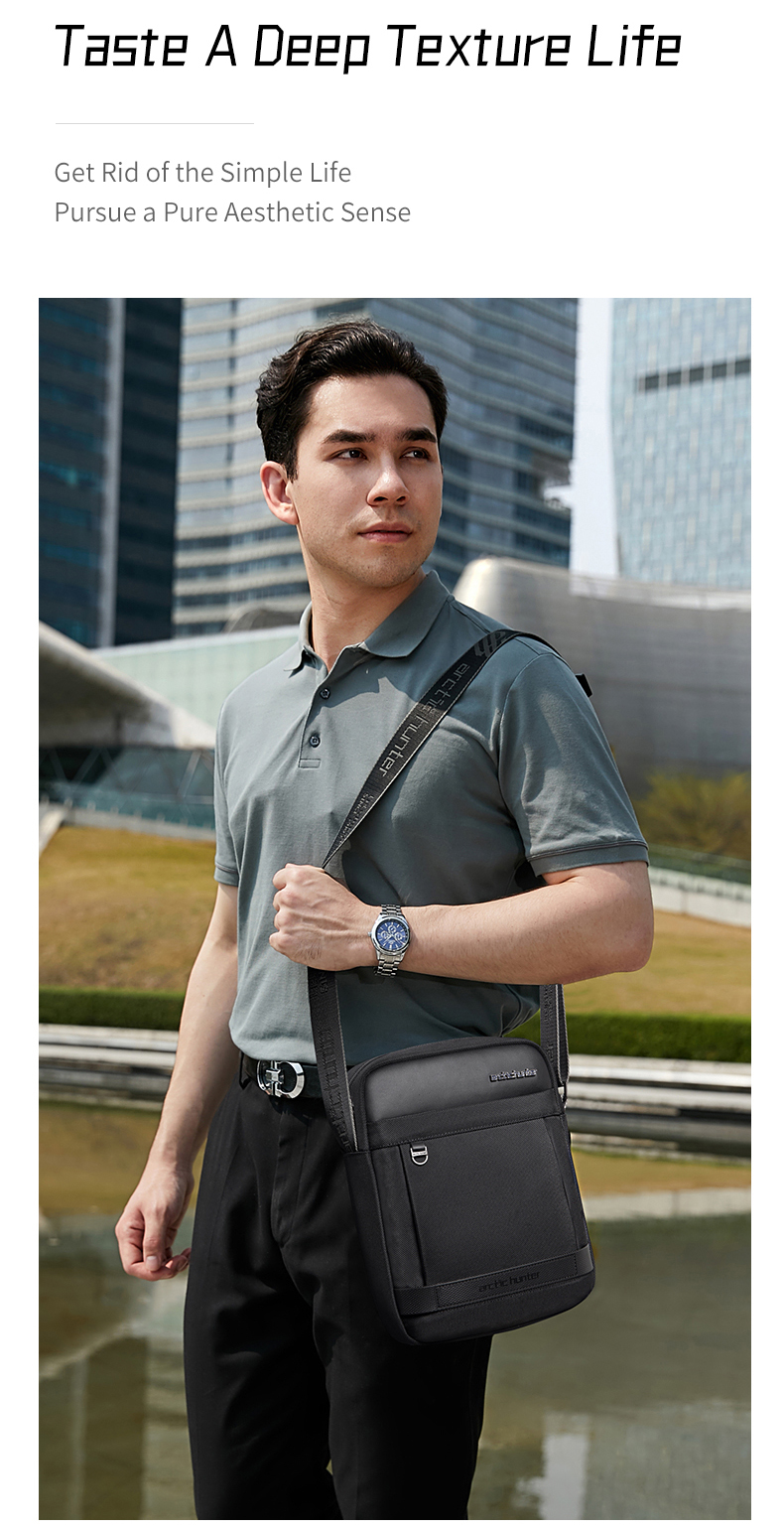 Túi đeo chéo du lịch nam Arctic Hunter K00162 chất liệu Oxford chống thấm nước, đựng ipad, thiết kế nhiều ngăn tiện dụng