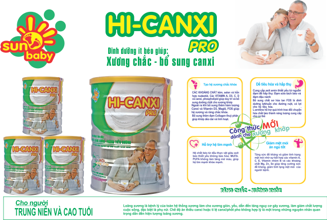 Sữa bột công thức dinh dưỡng HI-CANXI Pro cho người cao tuổi- Sunbaby SBTH2019 1