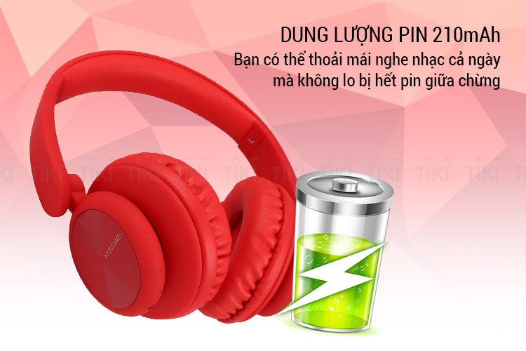 Tai Nghe Bluetooth Chụp Tai XO-B24 - Đỏ - Hàng Chính Hãng