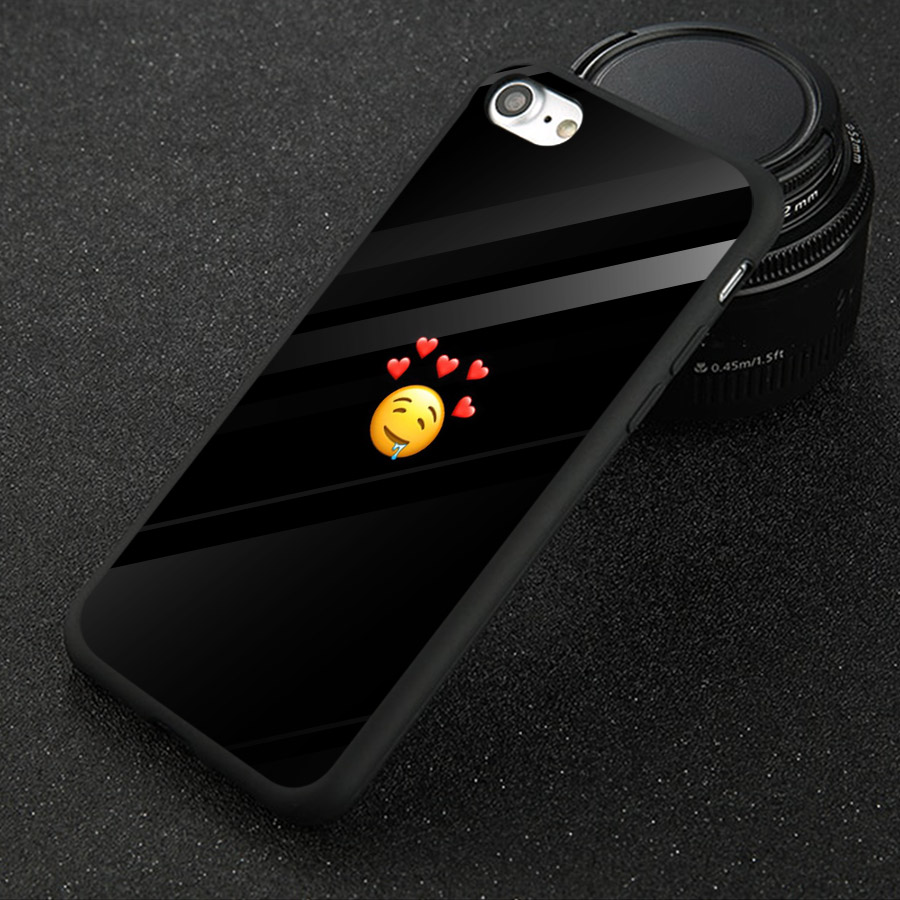Ốp kính cường lực cho điện thoại iPhone 6 Plus/6s Plus - emoji kute MS EMJKT026