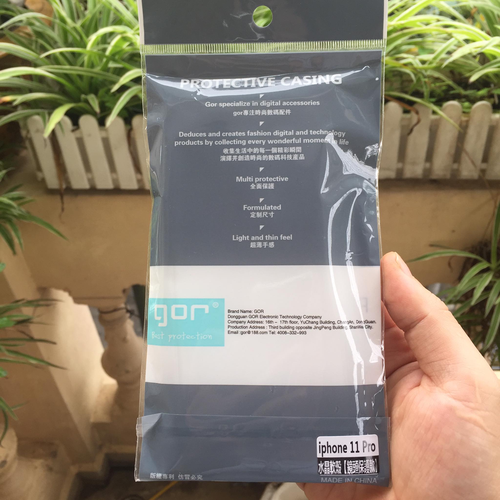 Ốp lưng silicon Gor cho Apple iPhone 11 Pro 5.8 inch siêu mỏng, có gờ bảo vệ camera- Hàng nhập khẩu